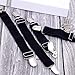 Boao 8 Pcs Garter Clips Pant Clips for Boots Adjustable Elastic Boot Straps Clamp for Pants for Women and Men Favors(Black)