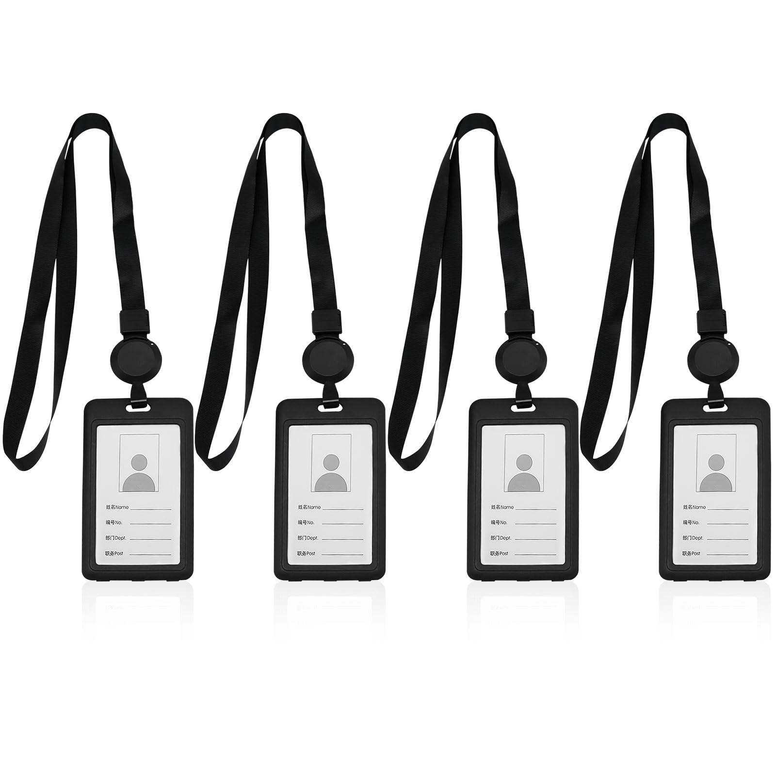 TUONYIS 4 Pcs Lanyard with Card Holder Retractable Lanyard