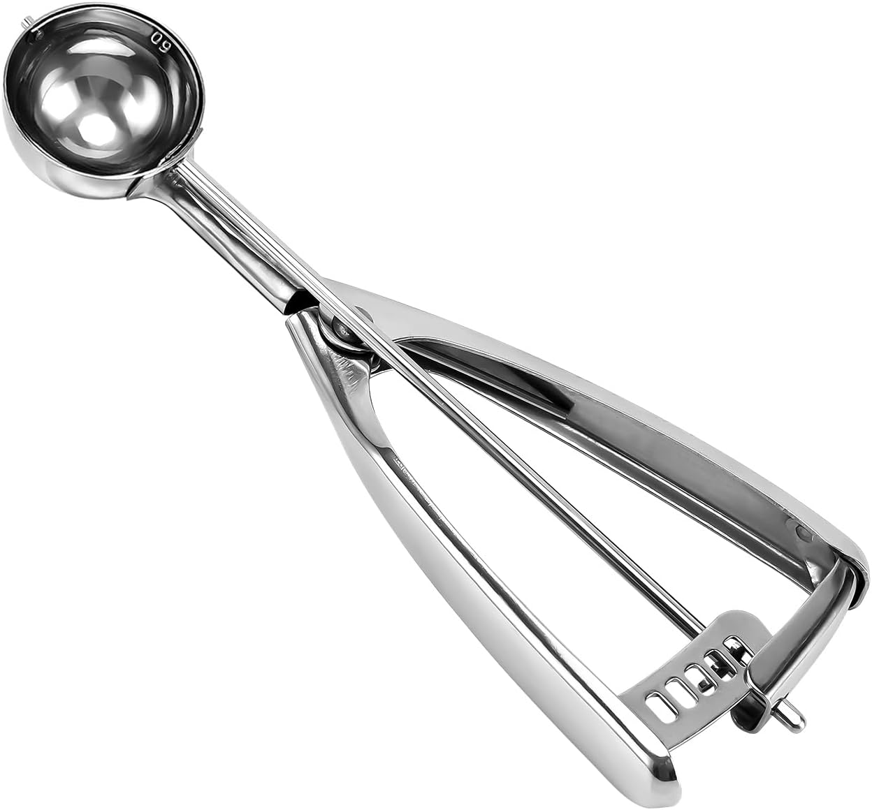 Saebye Small Cookie Scoop, 1 tablespoon Cookie Scoop For Baking, 1 13/32 inches / 36 mm Ball, 18/8 Stainless Steel, Secondary Polishing, For Making Cookie Ice Cream Muffin Meatball Melonball