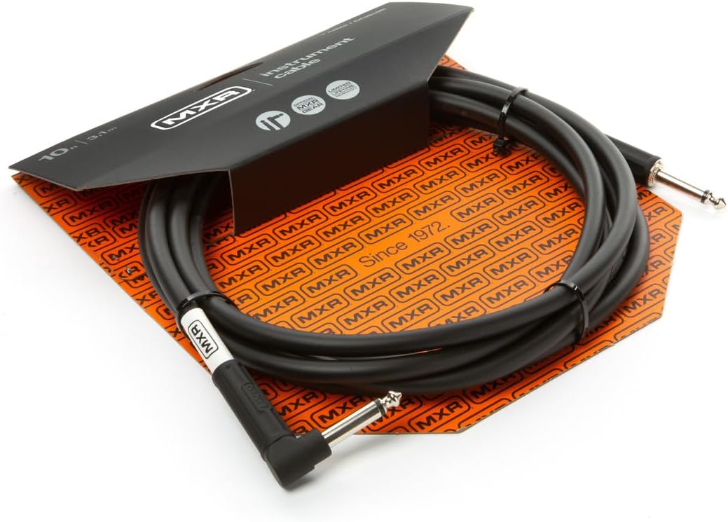 MXR DCIS10R 10' Instrument Cable Straight/Right Angle 2 Pack Bundle