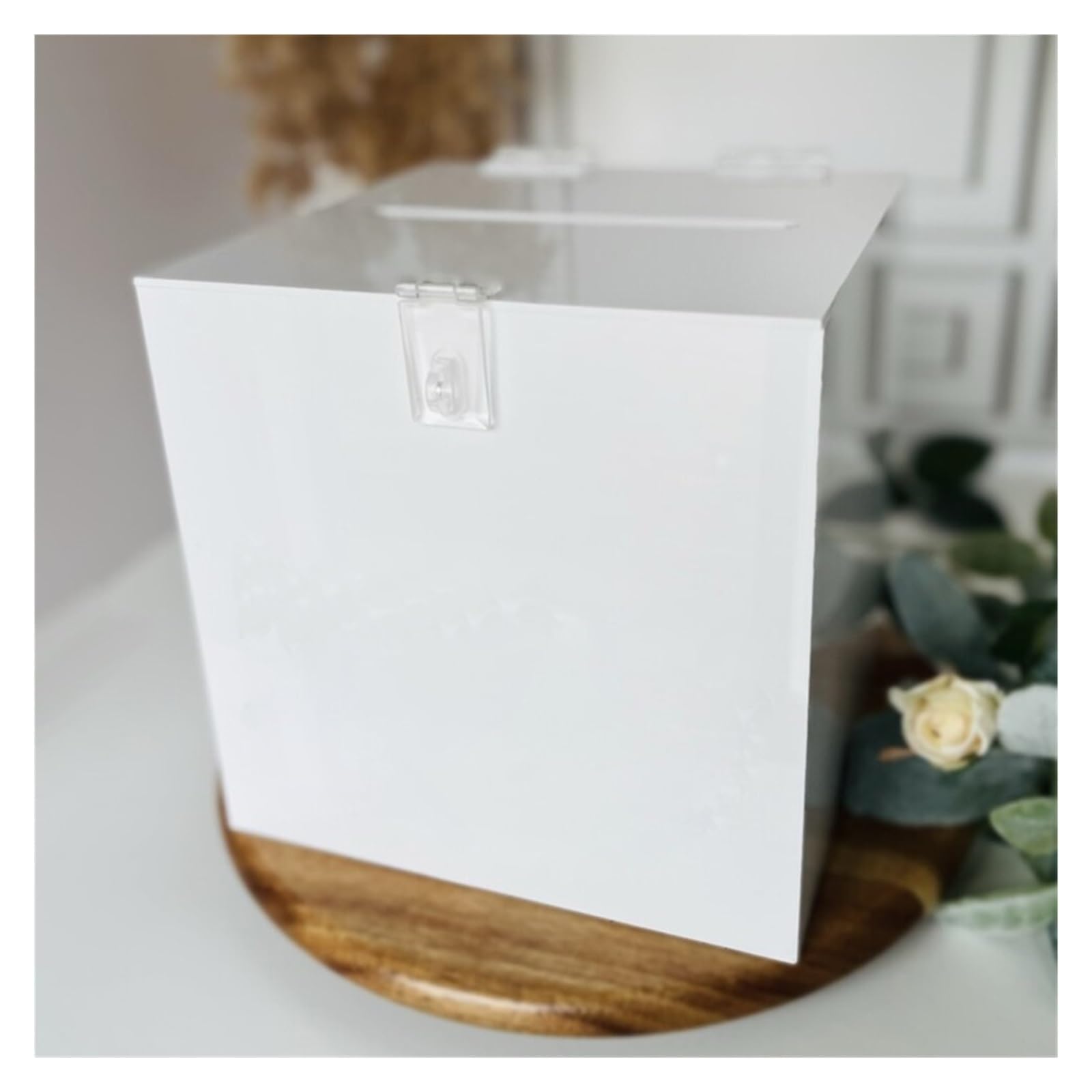 Gastkartenbox Hochzeitskartenbox mit Schlitz for Selbermachen, leer | Kein Ausdruck for den Empfang(Color2)