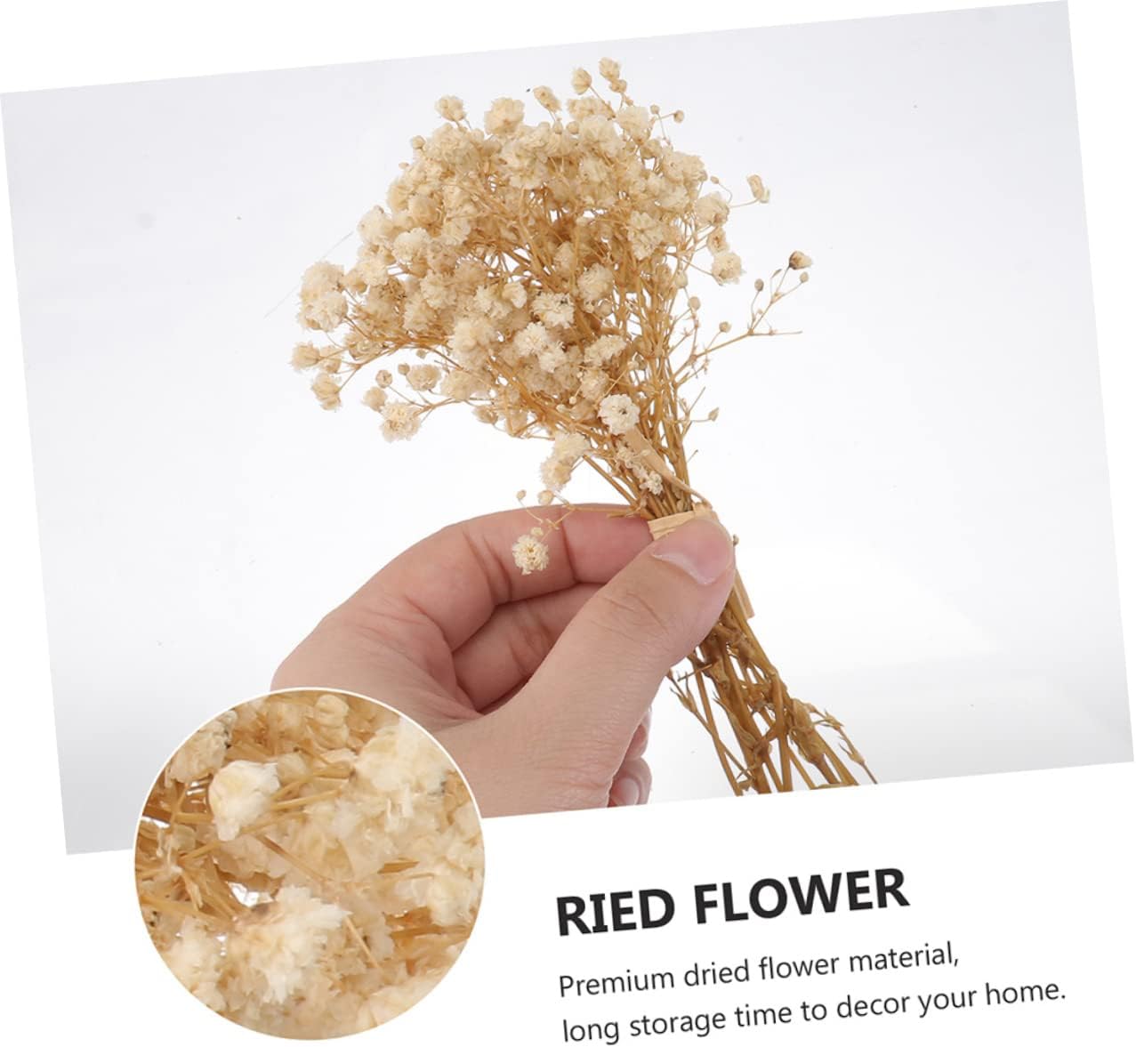 VALICLUD 6pcs Dried Babys Breath Flower Bouquet Natural Preserved Mini Gypsophila Stems in Yellow Wedding Flower Decoration DIY Floral Arrangement for Home and Event Decor