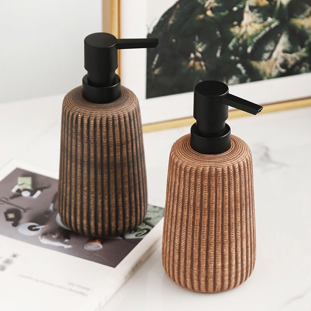 Dozowniki mydła retro kreatywny design ceramiczny dozownik mydła w płynie butelka pianka butelka balsam dozownik sub-butelka dozownik mydła do łazienki (C)