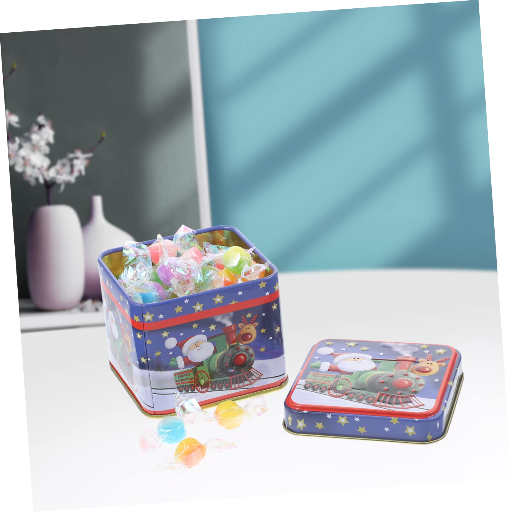 Amosfun Scatoline Di 20 Pz Barattolo Di Caramelle Di Natale Regalini Natalizi Per Natale Scatoletta Scatole Dolci Da Dessert Con Finestra Natalizia Di Natale