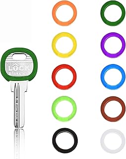Key Covers, 10 Assorted Colors Key Caps Covers Caps Key Toppers Tags Set Flexible Key Covers Coloured Key Identifiers Caps Key Cap Label for Easy Identifying House Door Keys