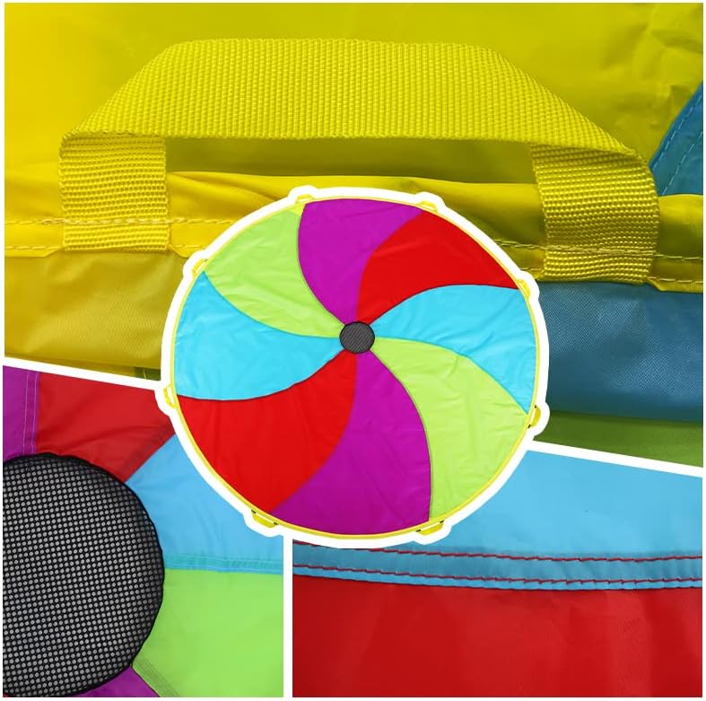 NARMAY® Rotating Rainbow Play Parachute
