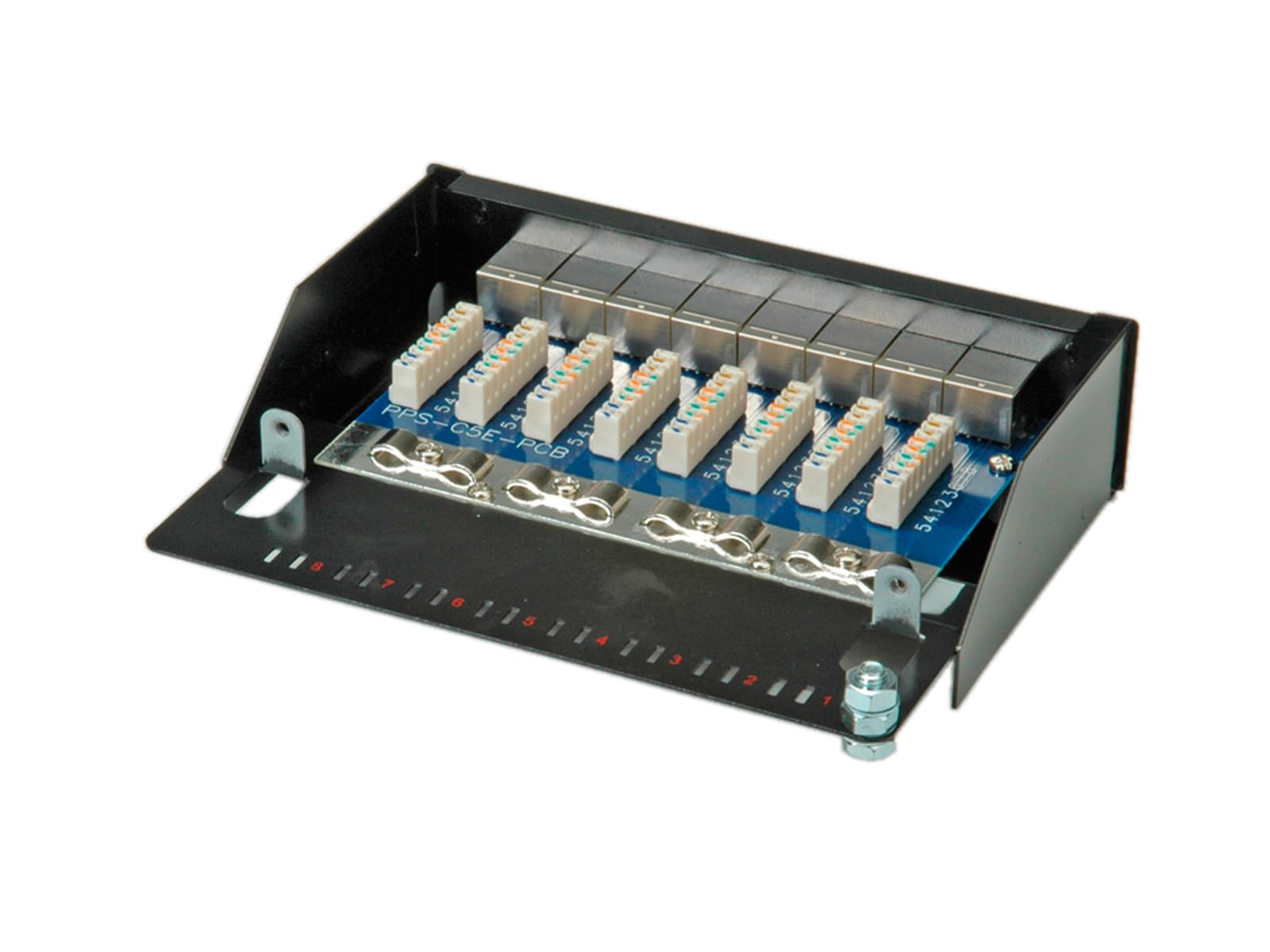 Roline Panneau de raccordement Cat 5e 8 ports Noir (Import Royaume Uni)