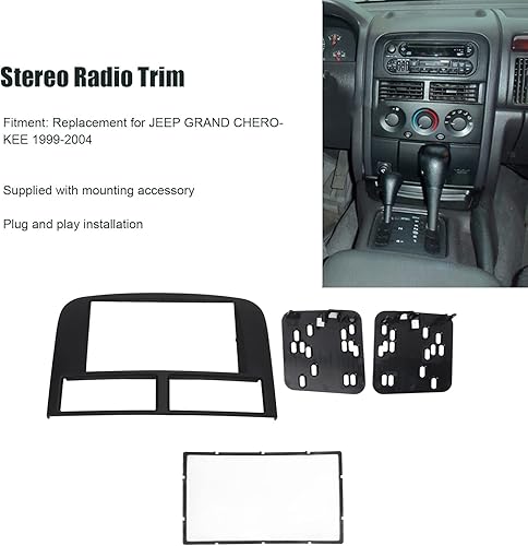 Miniatura 4 de Qiilu Kit de ajuste de tablero de automóvil, panel de radio estéreo para automóvil, kit de ajuste de instalación de tablero de instrumentos de 2