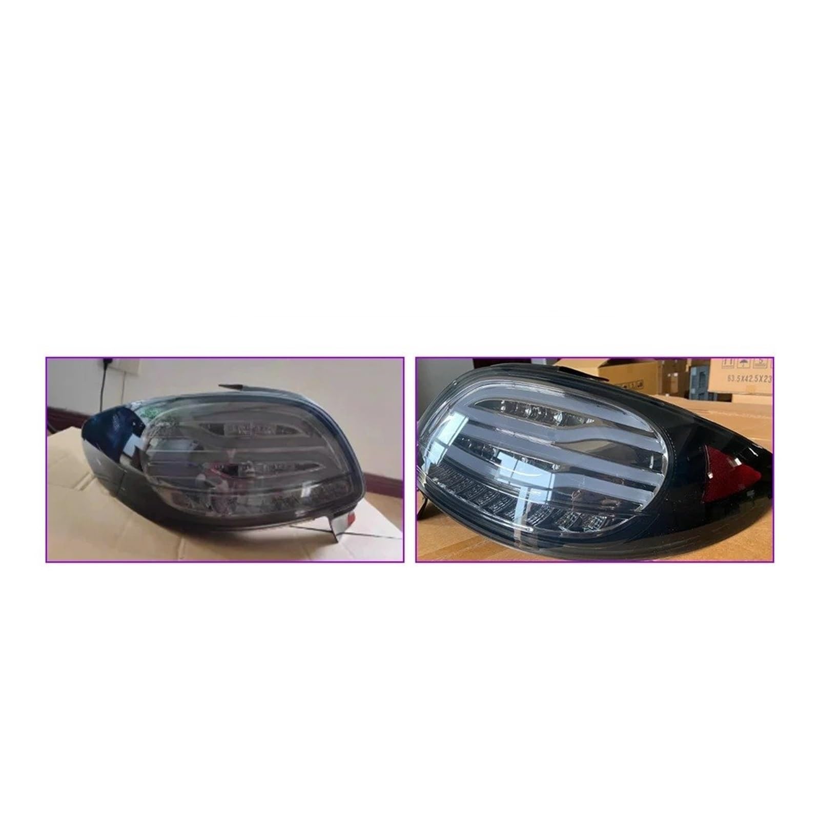 Faros Traseros Para Peugeot 206 2004-2008 2 Luces Traseras LED Lámpara DRL Freno Marcha Atrás Antiniebla Conjunto De Para Coche Plug And Play Piloto Trasero Coche(Light Black)