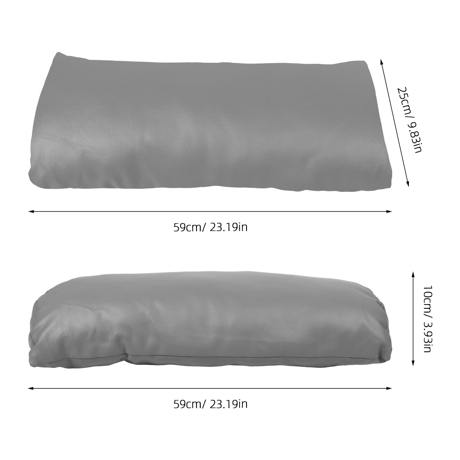 Cojín para Reposapiés Almohada de Cuello Largo PU Soporte Cómodo para Piernas y Rodillas, para Dormitorios y Ocio, Gris