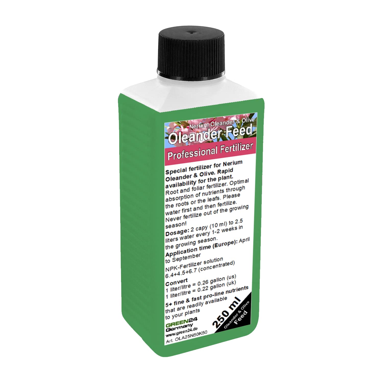 GREEN 24 Engrais laurier-rose liquide HIGHTECH NPK Engrais complet pour laurier-rose 250ml