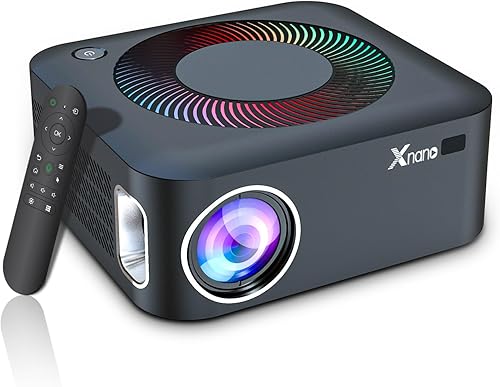 Miniatura 8 de Proyector 5G WiFi Bluetooth nativo 1080p compatible con 4K, XNANO 500 ANSI Home Theater Proyector portátil FHD de película al aire libre con altavoz