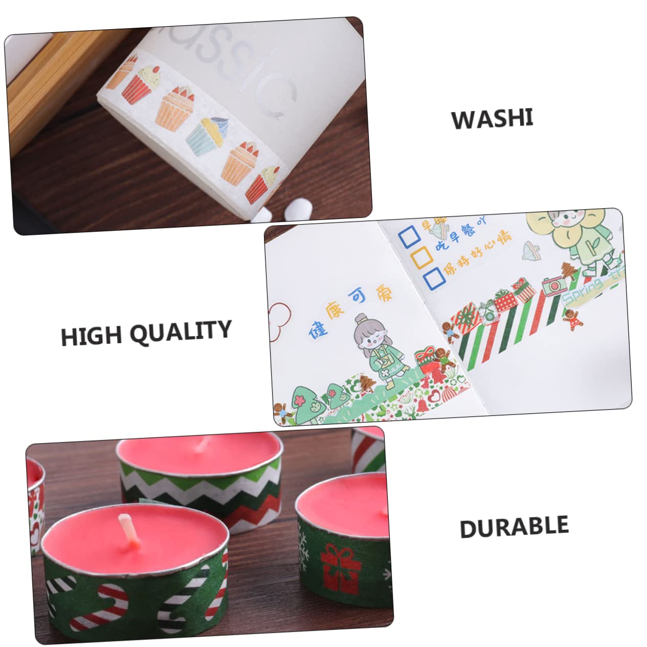SEWACC 168rollos Cintas Washi Navideñas De Adhesivas Decorativas para Manualidades y Scrapbooking Diseño Temático De Navidad para Decorar Proyectos Creativos
