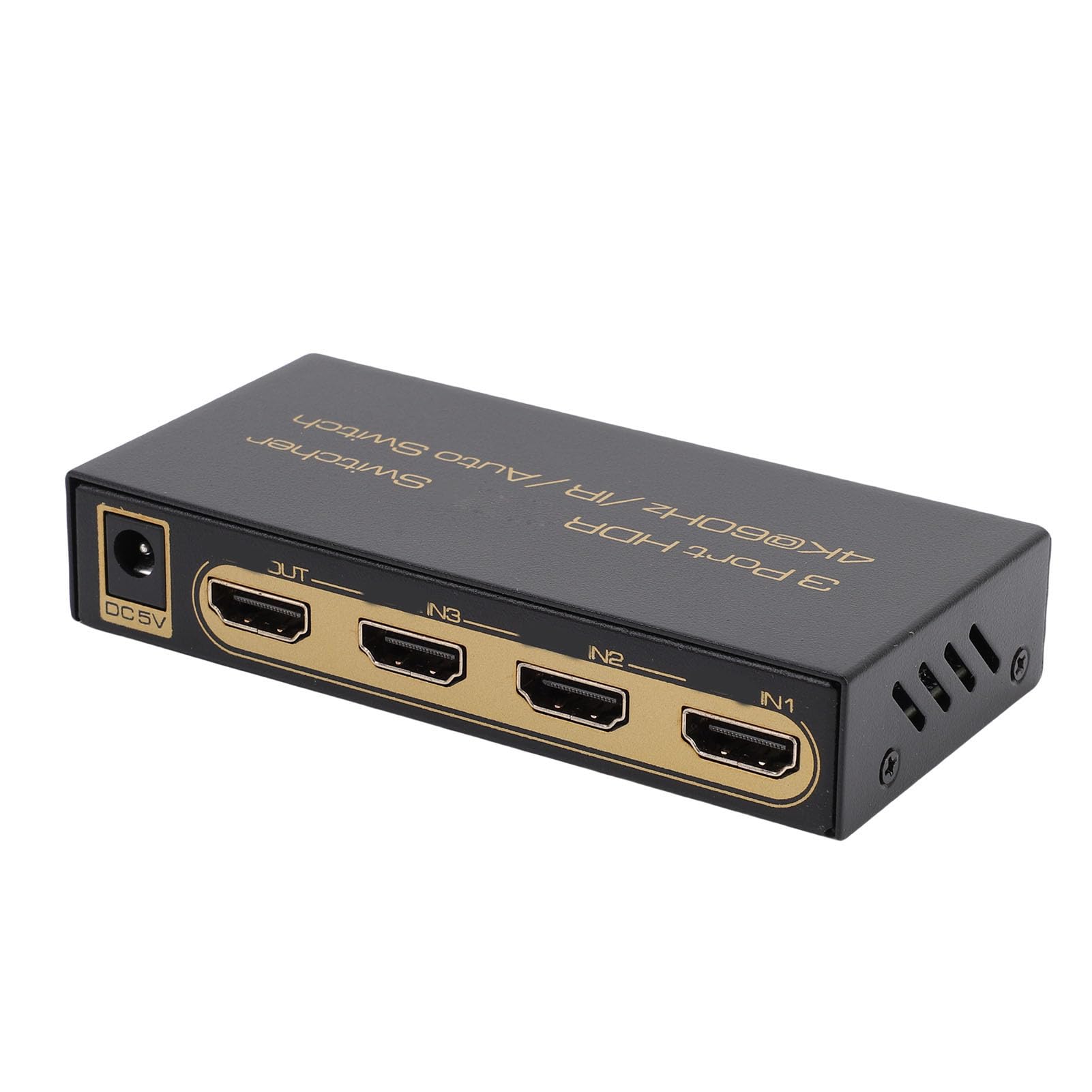 Zunate Commutatore 3 Ingressi e 1 Uscita, 24/50/60 Splitter Video Supporta 4K 60 Hz E 1080P Selettore Con Telecomando Compatibile Con Laptop, Pc, Tv, Videogiochi E Proiettori
