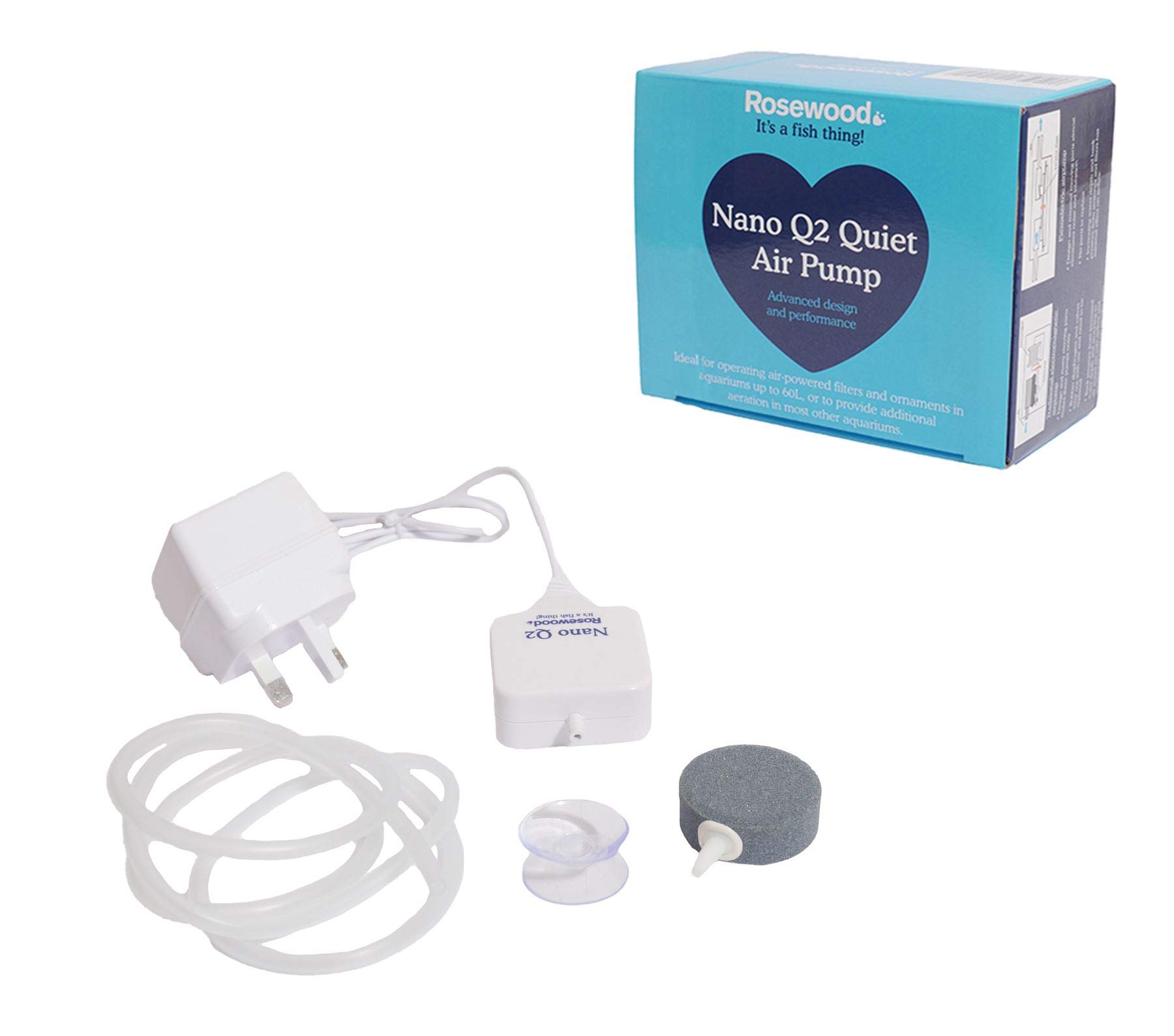 Pompe à air Nano Quiet 2 idéale pour l'aquarium de votre chambre ou salon