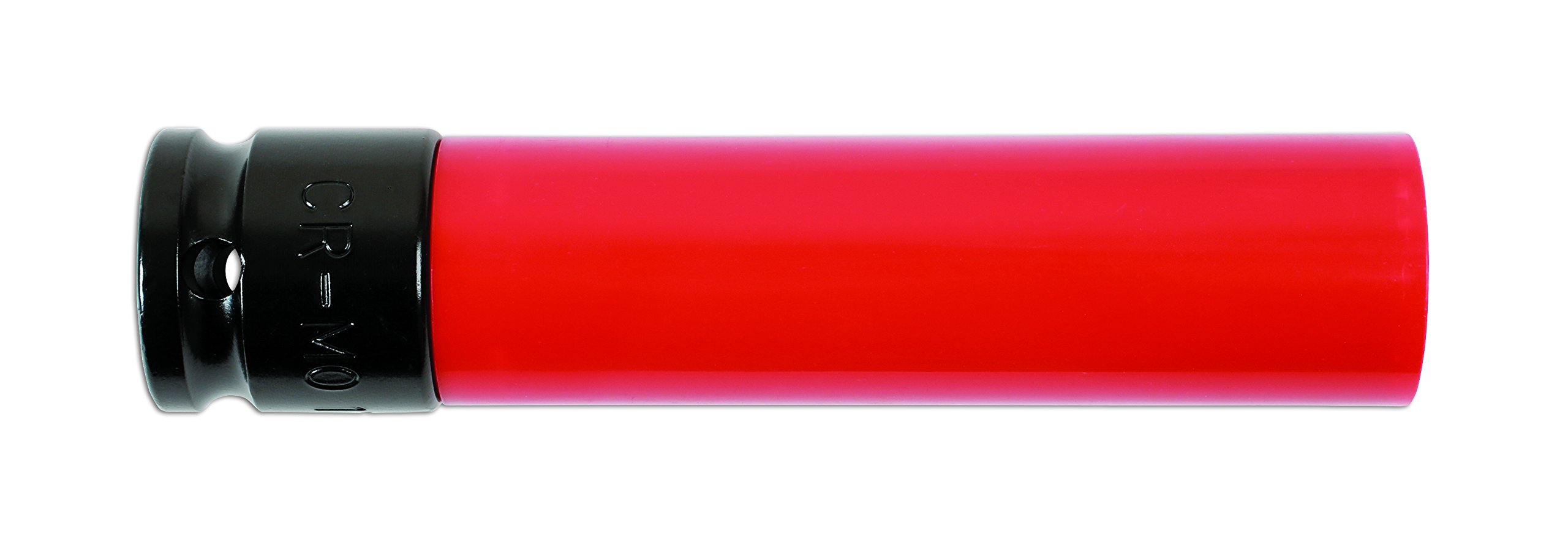 Laser 6908 Alloy Wheel Nut Socket 17mm x 130mm, Red