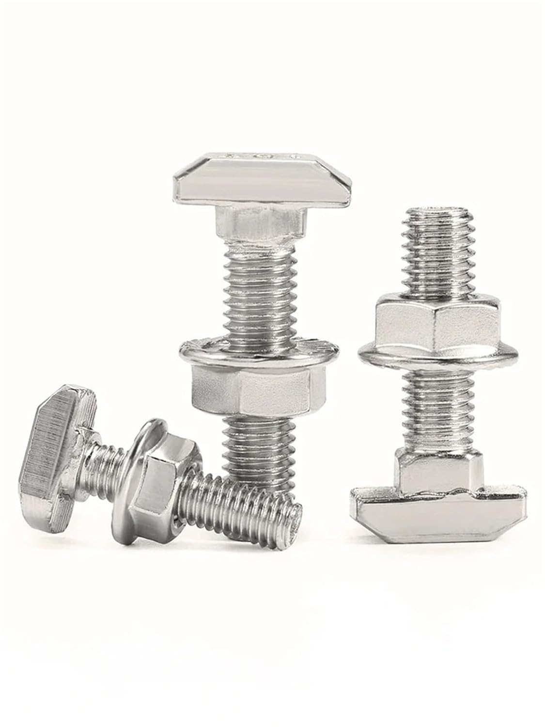 T Track Sliding Nut,10pcs Screw Bolts M5 M6 M8 Hammer Head Thread Flange for 2020 3030 4040 4545 European Standard Aluminum Profile Support Fixing(40 Series M8X40mm)