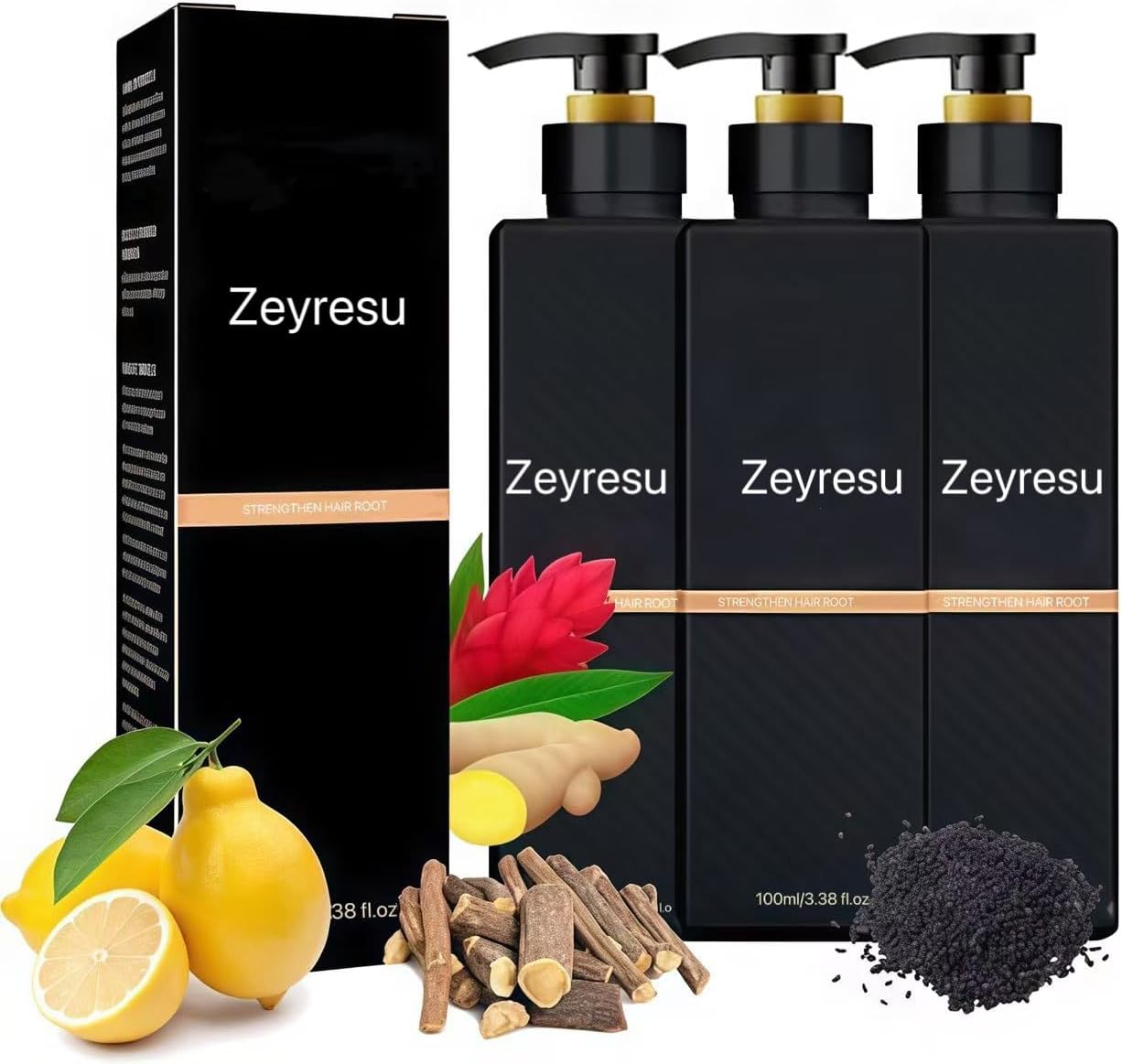 3-Pack Spartan Shampoo, Spartan root Activator Shampoo, Root Activator for Hair Smooth Strong Repair Conditioning shampoo for Men Women