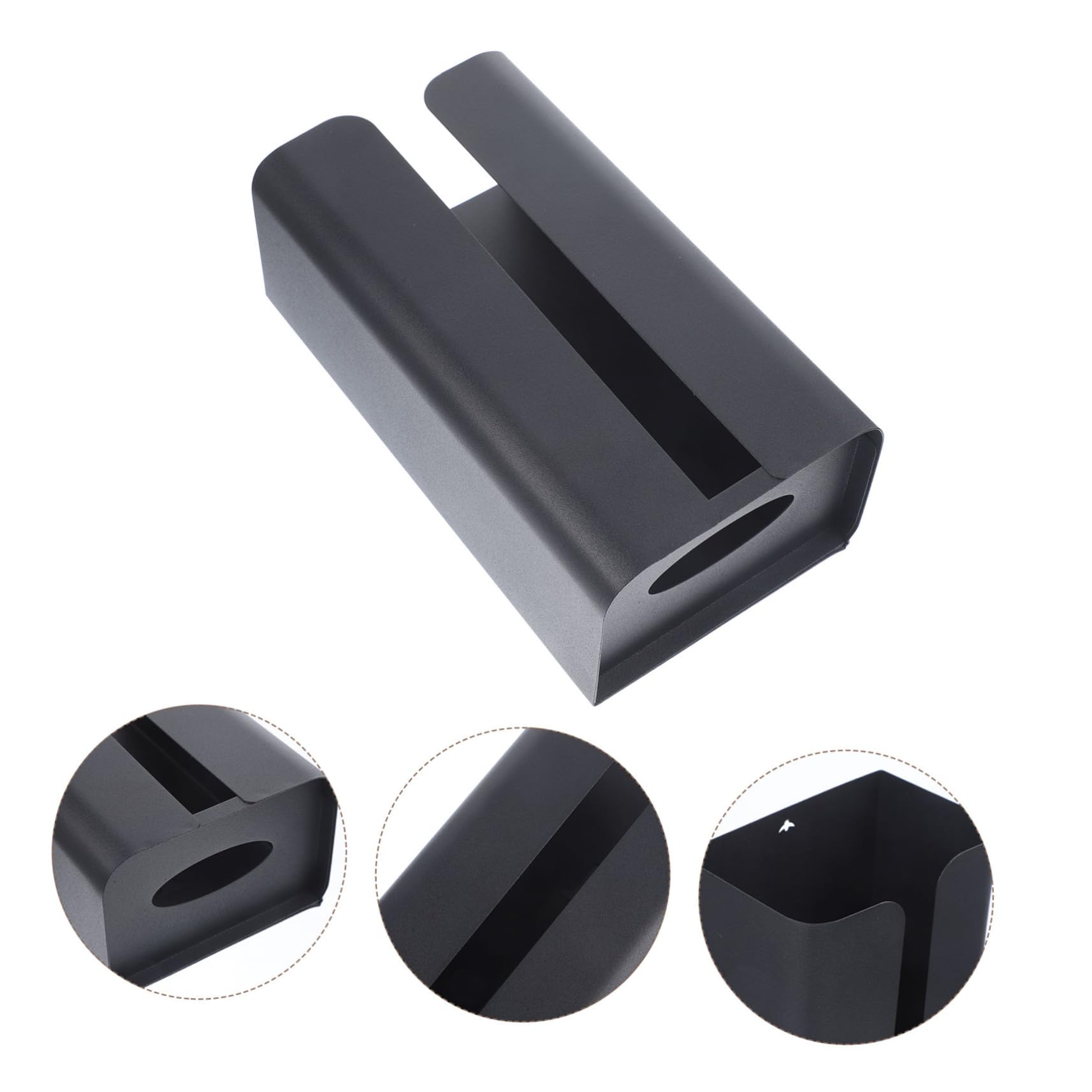 IMIKEYA Dispensador de Servilletas Multi-funcional Magnético de Acero al Carbono Soporte Práctico Negro y Estilizado para Cocina y Oficina para Pañuelos