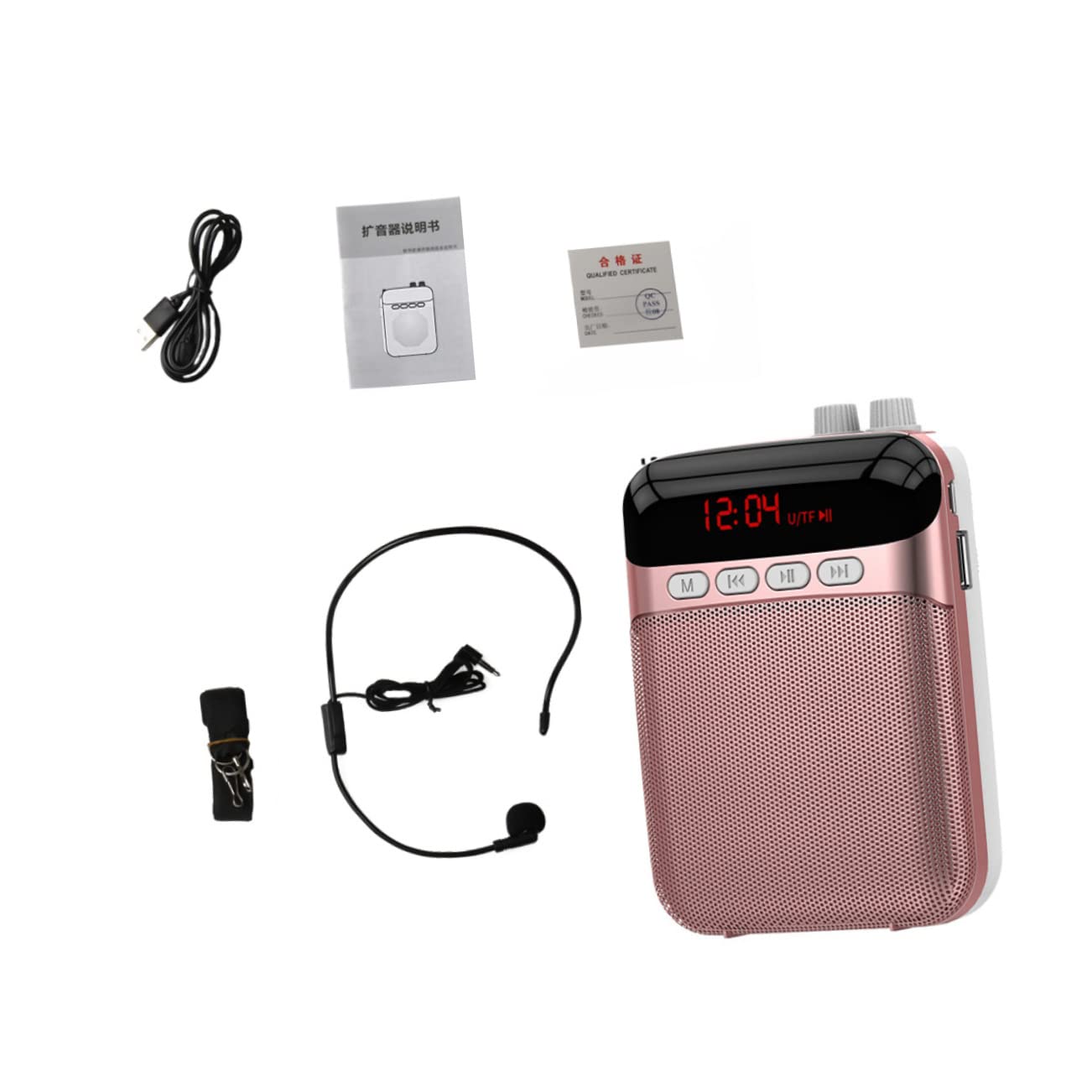 ifundom 1Set Professional Portable Voice Amplifier for Teachers Tour Guides and Outdoor Use Voice Amplifier with Multifunctional Features