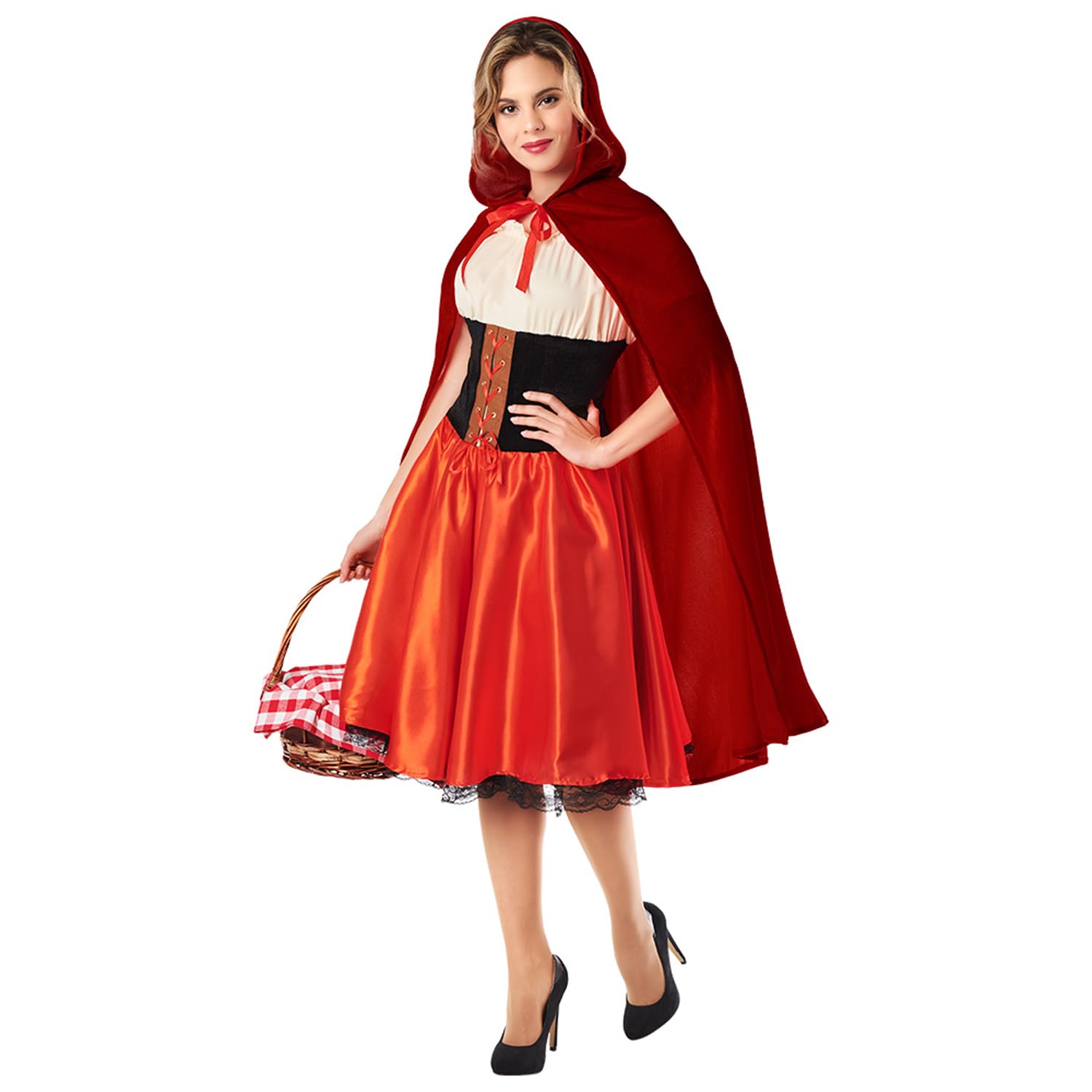 Boland 83935 Adult Little Red Riding Hood Costume, Solid, Multicoloured, S