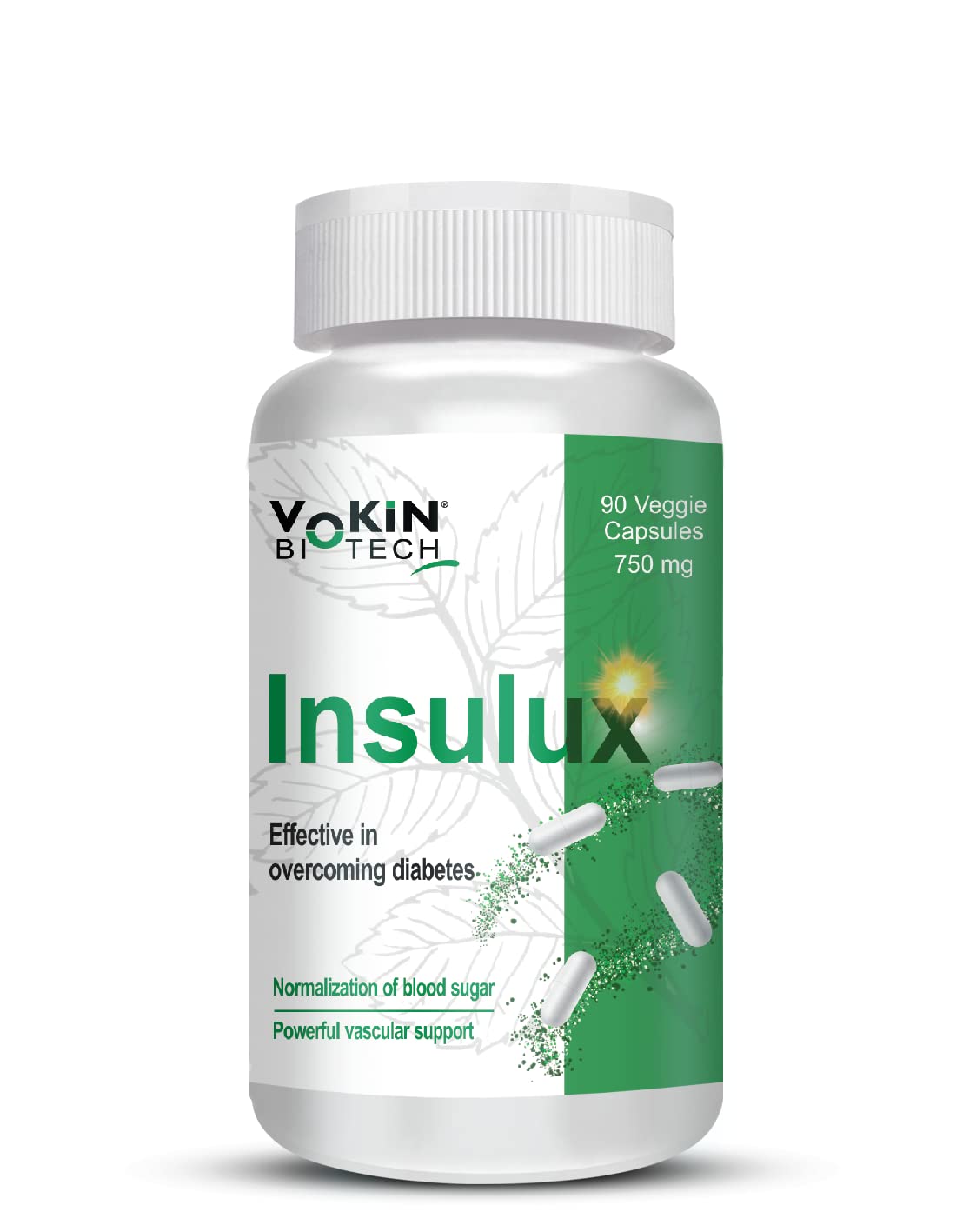 Vokin Biotech Herbal Insulux For Endocrine Health & Diabetes Control (90 Capsules)
