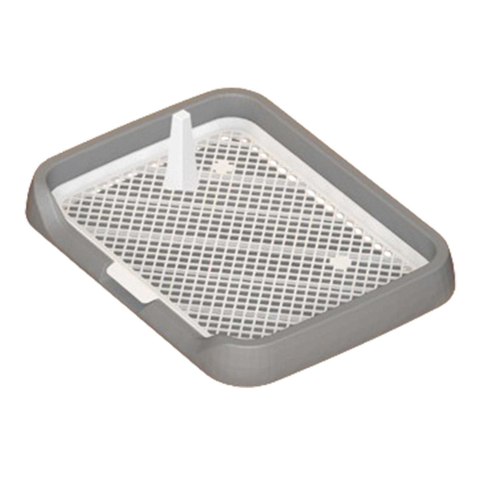 Bac de propreté d'intérieur pour chien | Grilles plates en maille et tapis pipi intégrés, colonne réutilisable et amovible pour la maison, les animaleries, fournitures de toilette pour chien