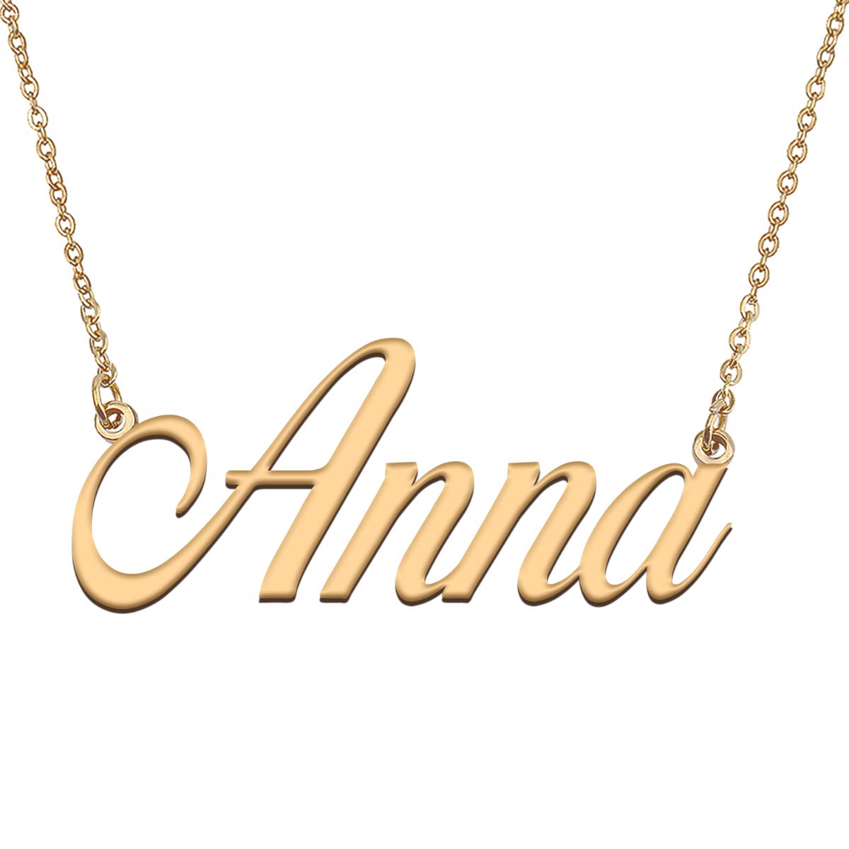 HUAN XUNPersonalized Custom Made My Name Necklace for Women