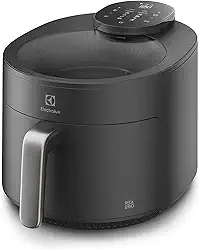 Fritadeira Elétrica sem oleo com visor 360 Air fryer 5.1L digital potência 1500W Electrolux EAF170 Cinza 220v