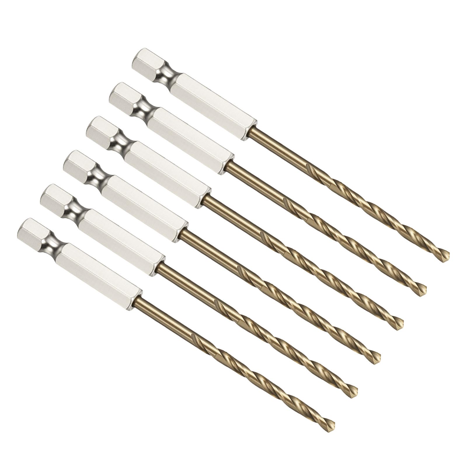 PATIKIL 3.6mm Hex Shank Drill Bit 9/64" M35 Cobalt 5% HSS 6 Pack