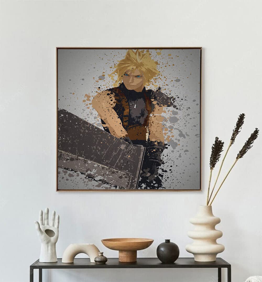 VERRE ART Printed Framed Canvas Painting for Home Decor Office Wall Studio Wall Living Room Decoration (14x14inch Wooden Floater) - MIDGAR MERCENARY