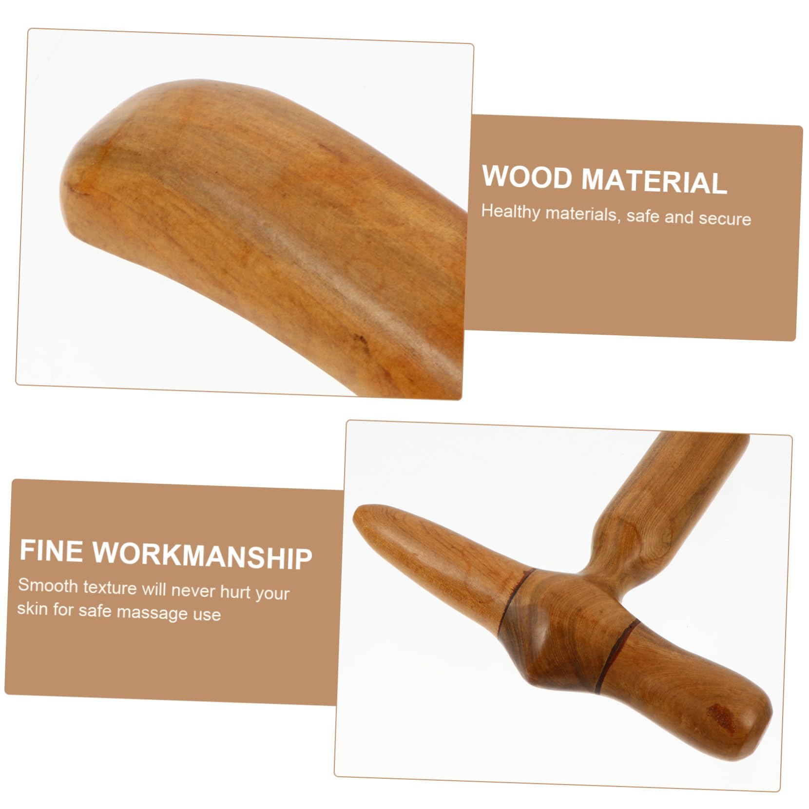 FOMIYES 6piezas Placa De Gua De Madera Natural Para Masaje Facial y Acupuntura De Raspado Para Aliviar Tensión y La Circulación