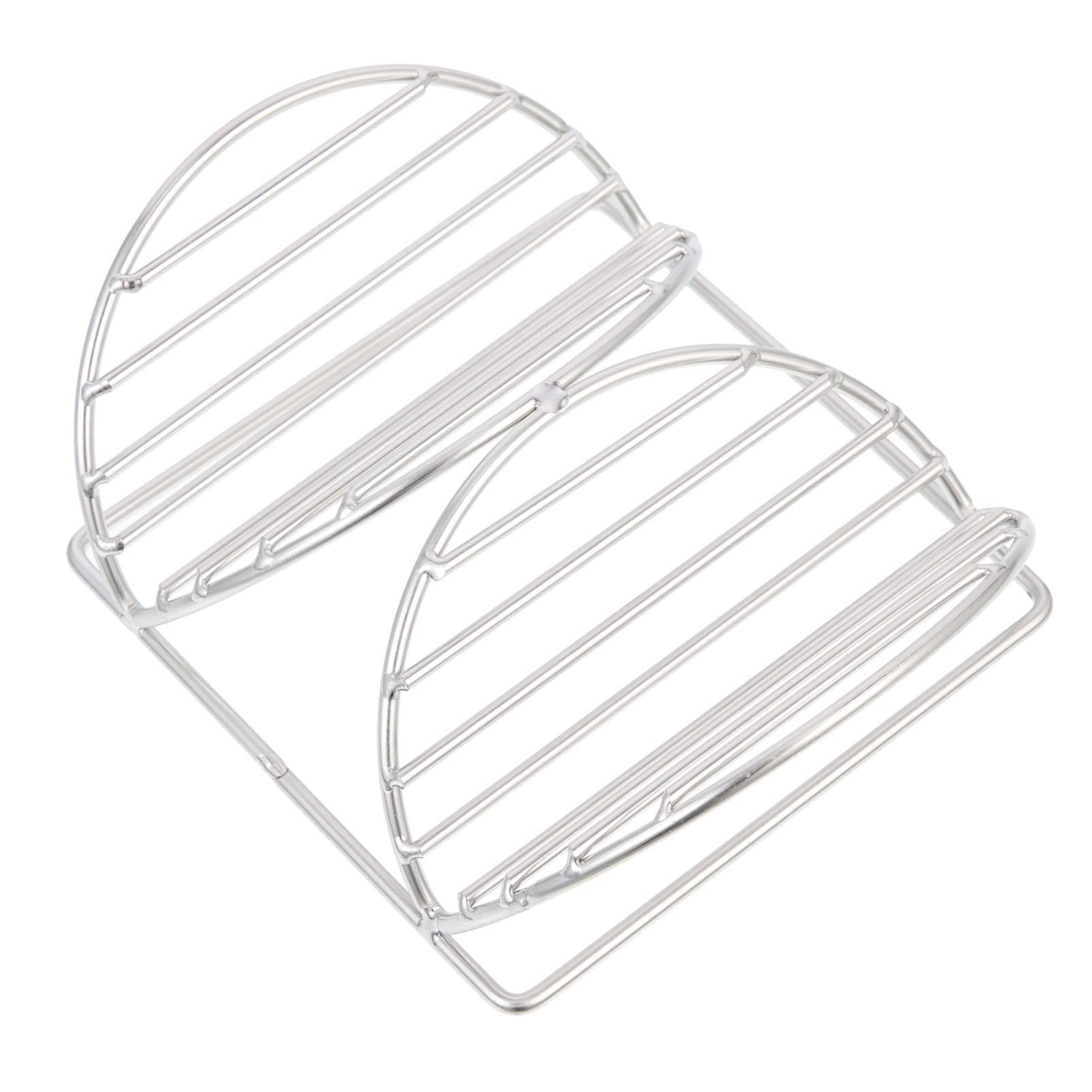 SOLUSTRE Stainless Steel Taco Rack Stand Compact Design for Home and Restaurant Use for Tacos and Burritos Kitchen Supplies with Smooth Edges for Handling