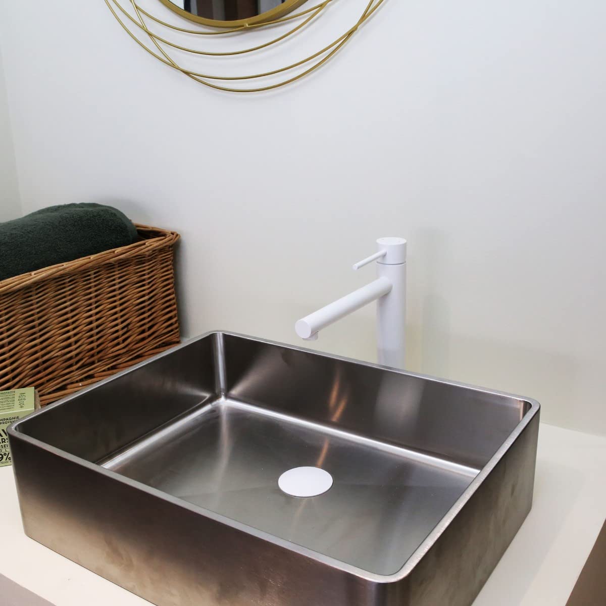 Essebagno Luisa mitigeur lavabo haut blanc
