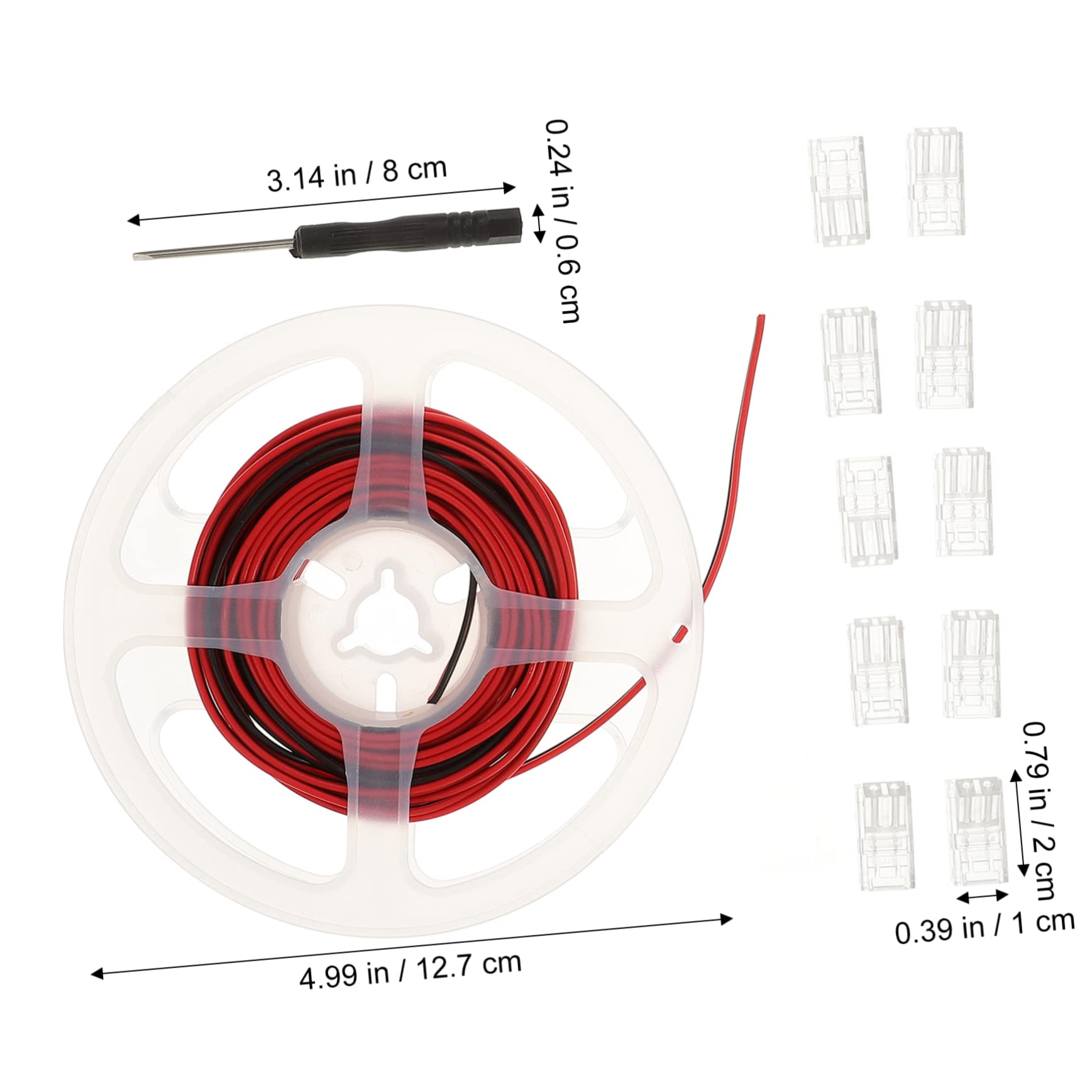 Alipis 4 Sätze LED-Lichtleistenanschluss Klemmenerweiterungsstecker LED-Streifen-Jumper stoßverbinder LED-Streifenanschlüsse Anschlüsse für LED-Lichtleisten Abisolieren Adapter verlängern