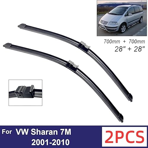 Miniatura 2 de Car Wiper Compatible with VW Sharan 7M 2001-2010 Front Wiper Blades Soft Rubber Windscreen Wipers Auto Windshield 28" 28" 700mm 700mm (Color  4 PCS)