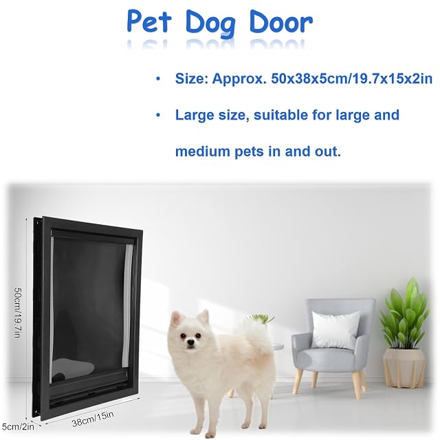 Foto 2 de 8 de Puerta Grande Para Perros, Solapa Para Perros Grandes, Puerta Para Mascotas, Instalación Extraíble
