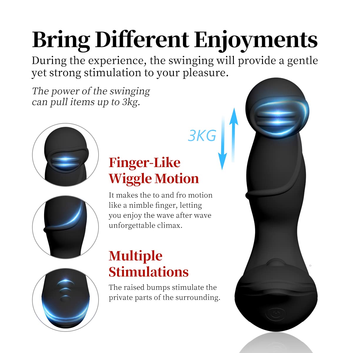 Wave Motion Vibrating Prostate Massager Sex Toy Anal Sex Toys
