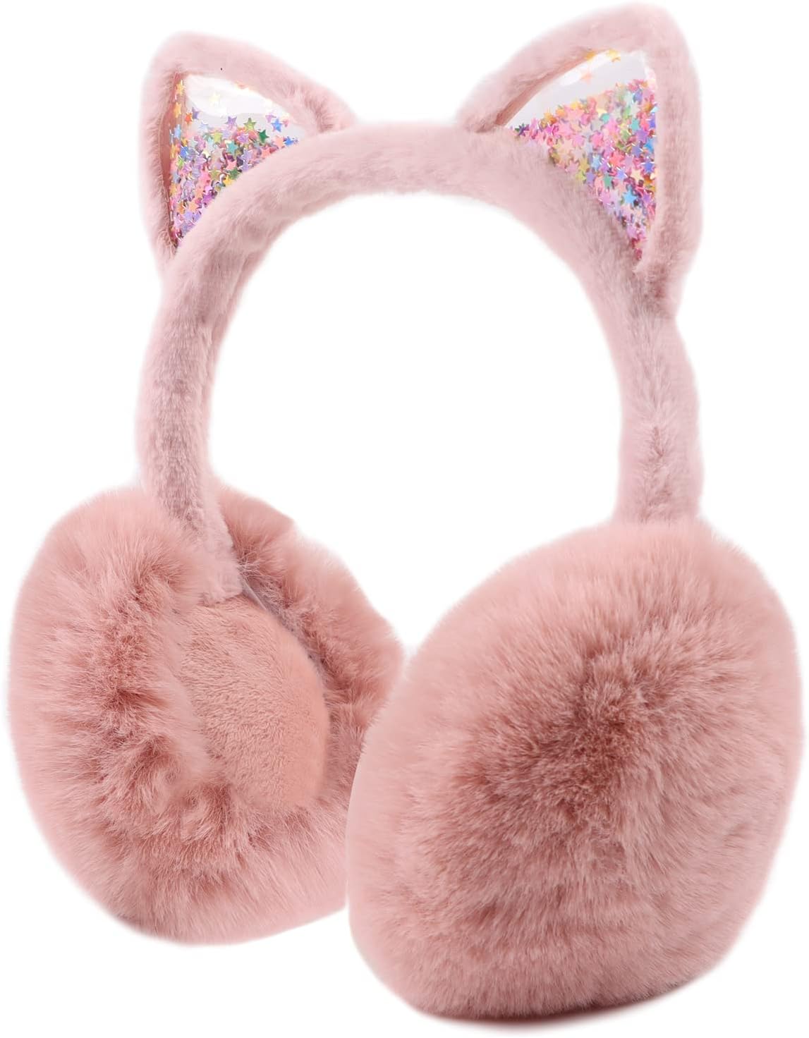 PESAAT Fluffy Ear Muff for Women Plush Earmuffs Kids Winter Earmuffs Girls Boys Cold Weather Ear Warmer - Image 2