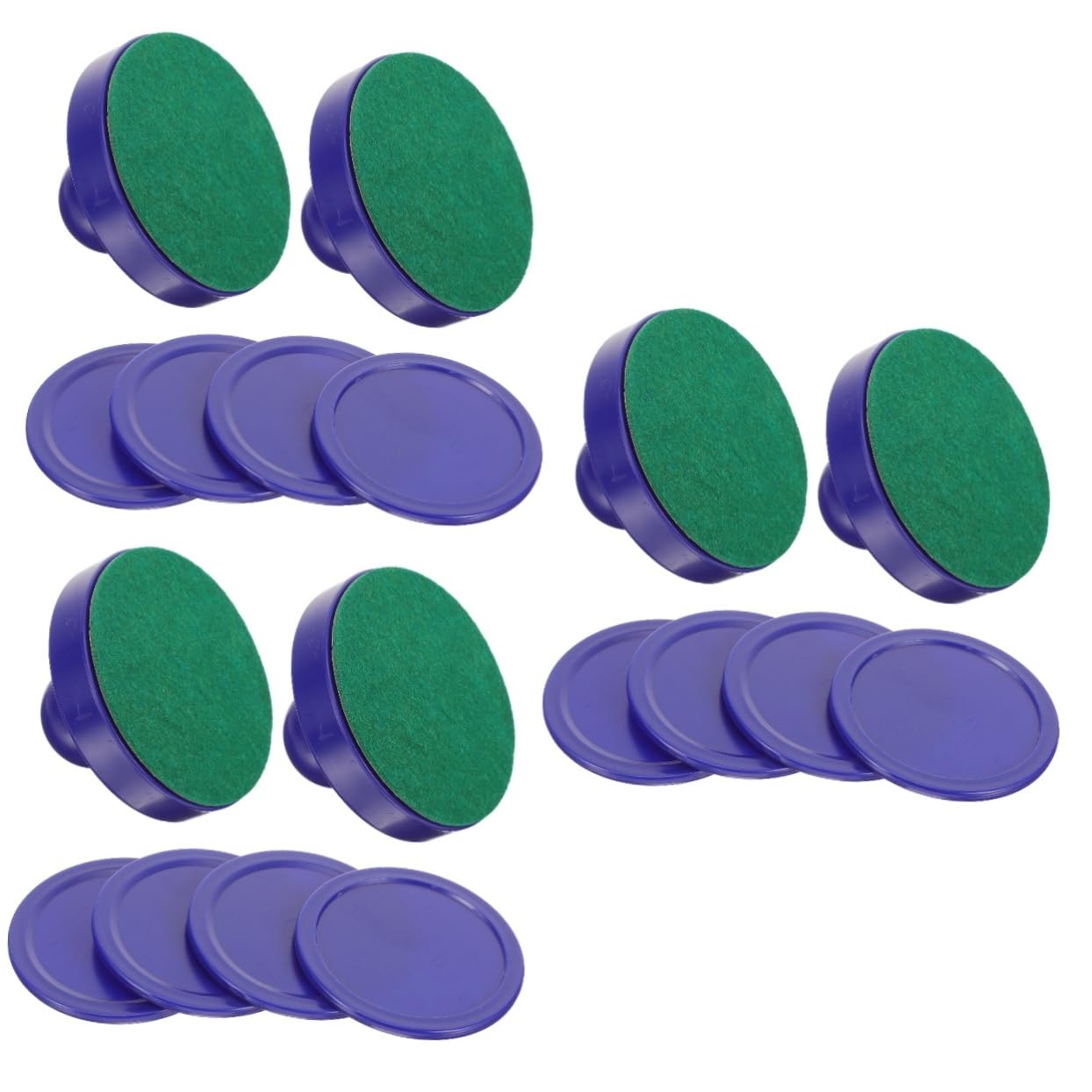 Abaodam 3 Ensembles Accessoires De Table De Hockey Rondelle De Hockey sur Glace en Plastique Jouets Flanelle Bleu