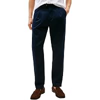 Tommy Hilfiger Uomo Pantaloni Chino Harlem Satin Relaxed Fit, Blu (Desert Sky)