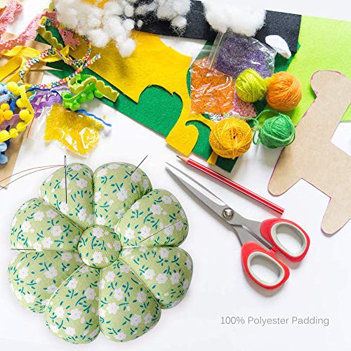Ezakka Wrist Pin Cushions Sewing Needle Cushion Holder Band Wearable Pincushions For Sewing Quilting Pins Holder (Green Flower) #TOP4