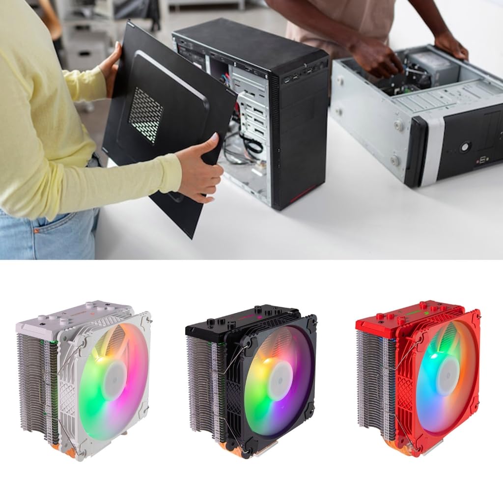 Ventola di raffreddamento del PC del metallo con 16 milioni di colori di controllo del calore intelligente design silenzioso per computer di fascia alta