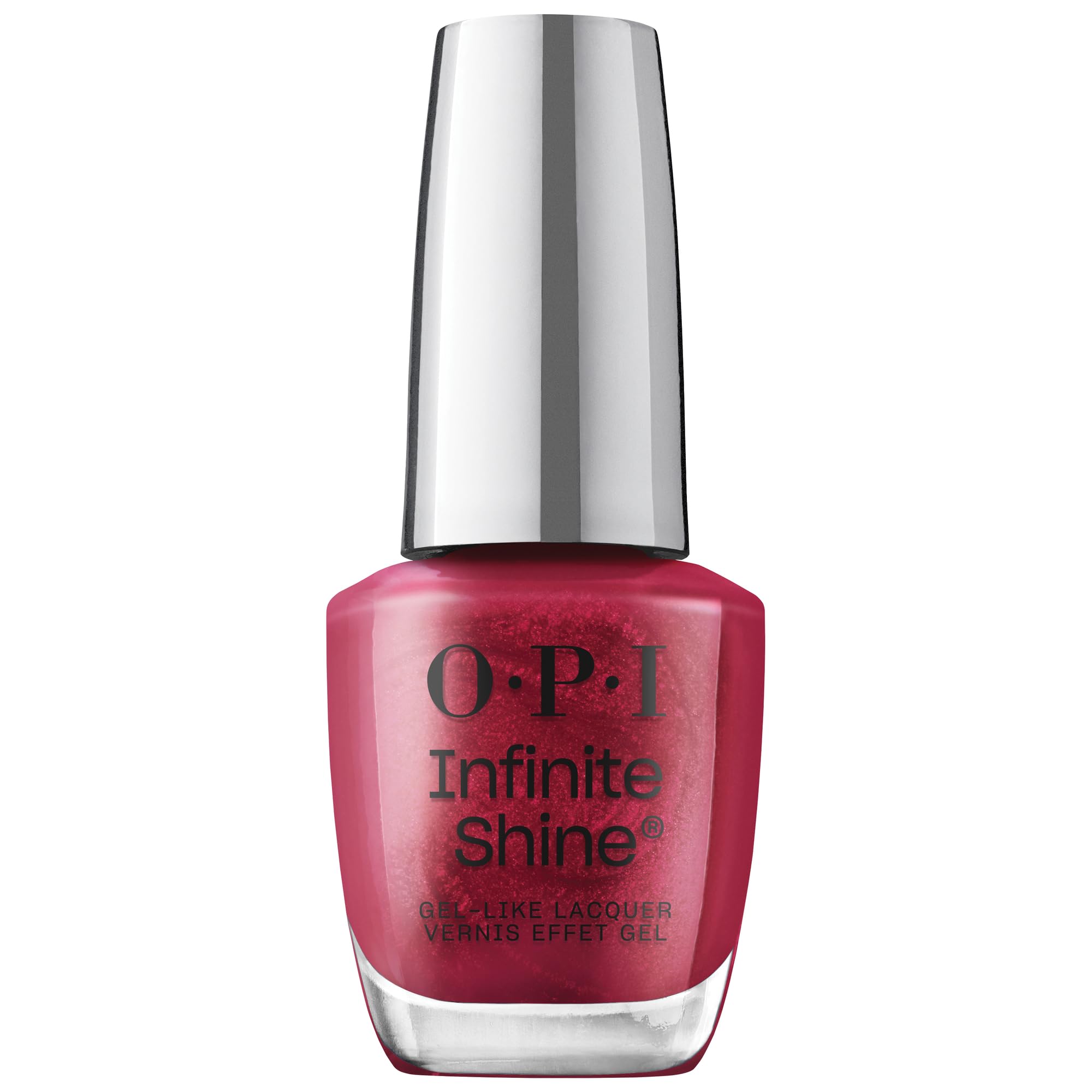 OPI Infinite Shine Rottöne – vorgehärtete Gel-Technologie ohne UV-Lampe – bis zu 11 Tage Halt – langanhaltender, veganer Nagellack – 15ml