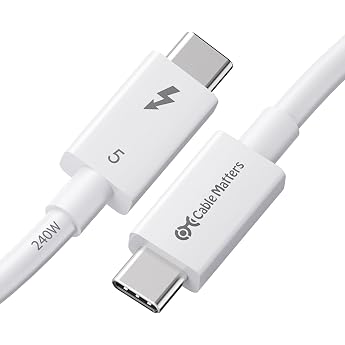 Cable Matters [Intel Certified] 80Gbps Thunderbolt 5 Cable 1m White