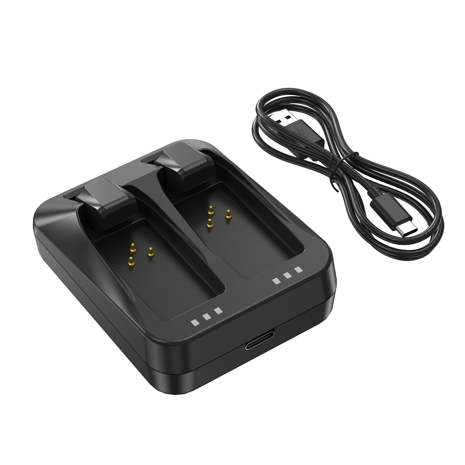 Dual-Port-Ladegerät kompatibel mit SRAM AXS/eTap Red Force Rival GX Eagle Akku, Schnelllade-USB-C-Ladegerät für Dual-Akkus mit USB-C-Kabel