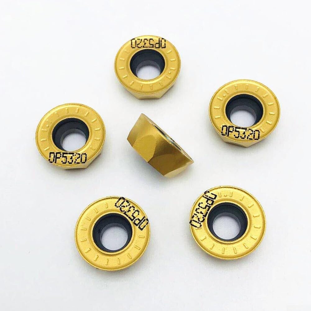 Zilimontt Zestaw 10 RPMT1204MC DP5320 R6 okrągłe wkładki frezarskie z węglików spiekanych CNC do zastosowań stalowych Wkładki frezarskie okrągłe z węglików spiekanych, frezowanie tokarskie