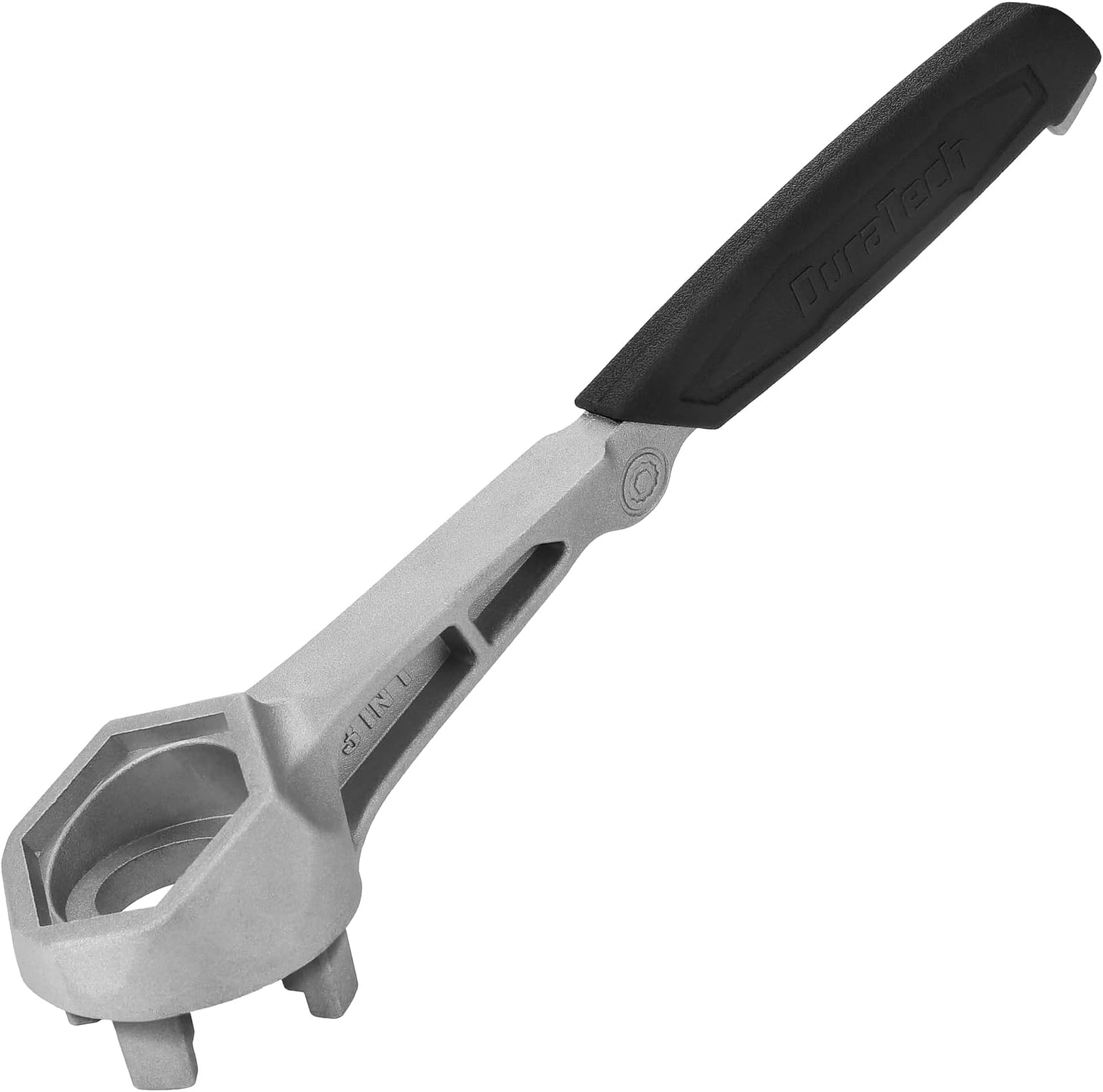 DURATECH Aluminum Drum Wrench, 3-in-1 Bung Wrench, Barrel Opener Tool for Opening 10 15 20 30 55 Gallon Drum, Fits 2" and 3/4" Plastic Bung Cap
