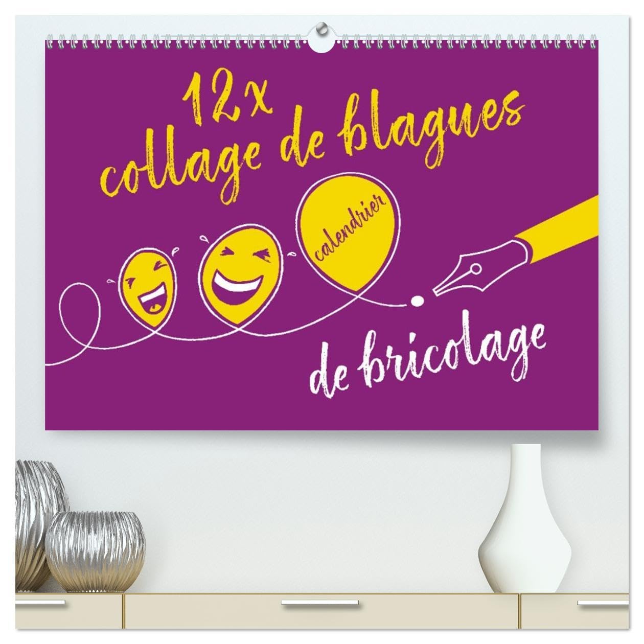 12 x collage de blagues - calendrier de bricolage (Calendrier mural 2026 DIN A2 vertical) calendrier de bureau: Un calendrier de bricolage qui fait rire.