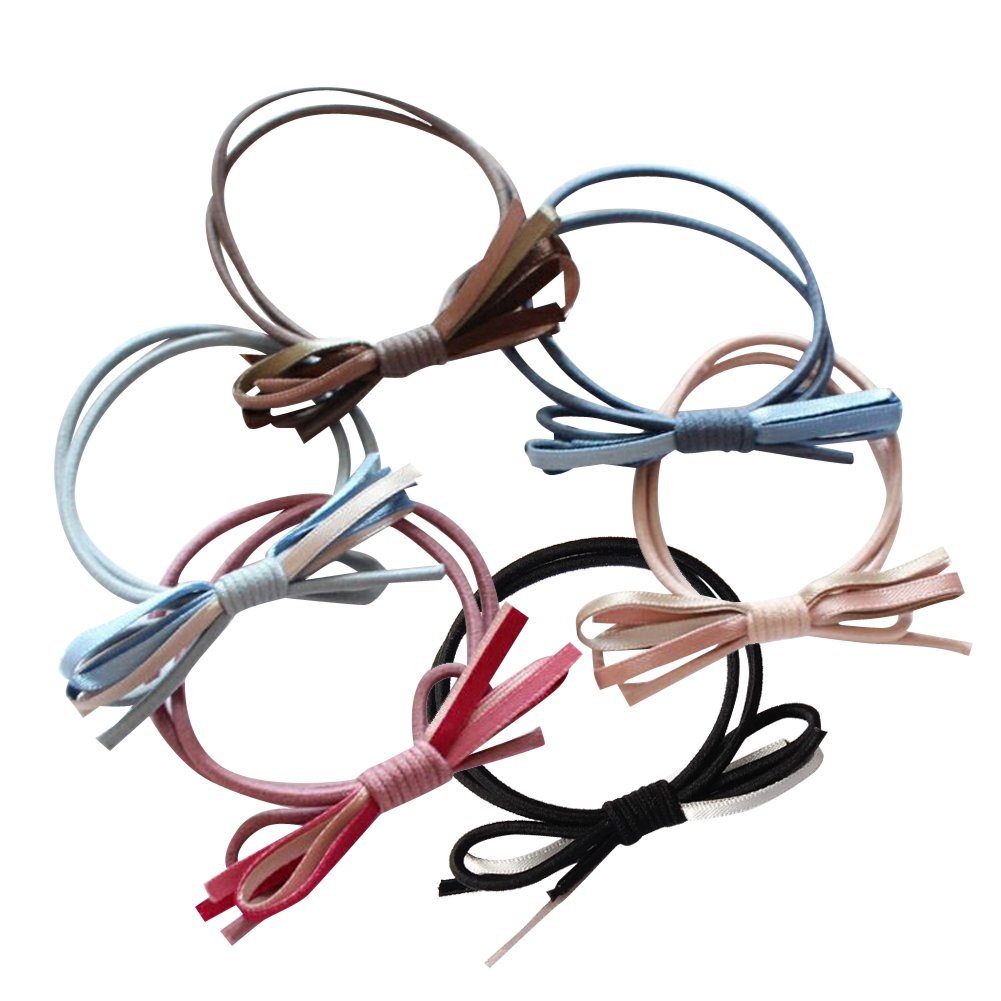 ShungFunPonytail Holders Hair Bow Ties Hair Holder Elastics Hair Bands Pigtail Ties for Women Girls Keens Hair Accessories